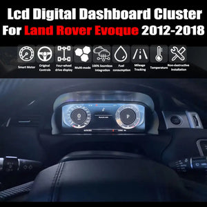 For Land Rover Evoque 2012-2018 12.3" LCD Digital Dashboard Cluster Car Panel Speedometer Virtual Cockpit Carputech