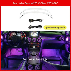 Ambient Light 3/64 Colours For Mercedes-Benz C- Class Glc Coupe W205 C43 C63 X253 LED Vents Speaker Decorative Lamp Retrofit Carputech