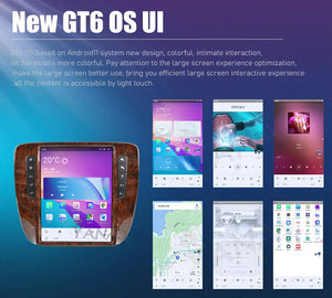 12.1" Qualcomm For GMC Yukon/ Chevy Suburban/ Tahoe 2007-2013 Car Radio Stereo Carplay Upgrade Tesla Style Screen Android Auto GPS Navigation Multimedia Player Carputech