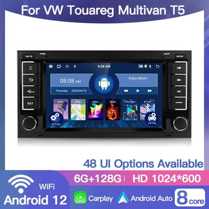 Android 13 Car Radio Multimedia GPS For VW Volkswagen Touareg Transporter T5 Multivan Navi CarPlay DSP SWC BT 8Core Player Auto Carputech