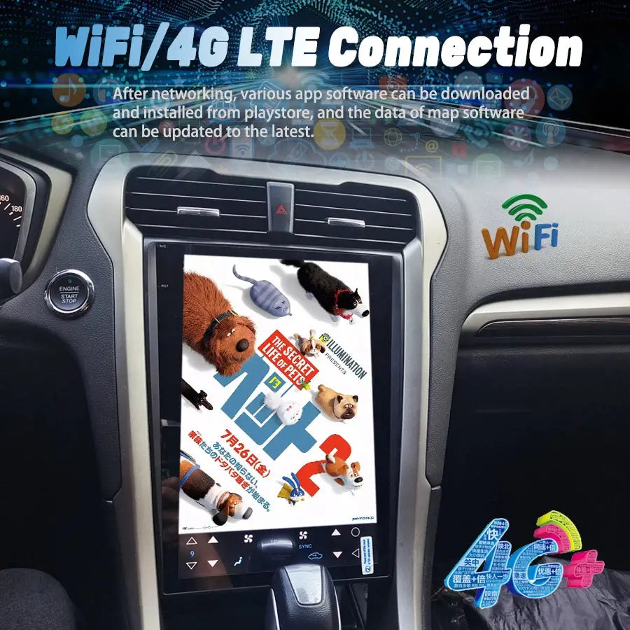 Android 13 256GB Tesla Screen For 2013 2014 2015 2016 2017 Ford Mondeo Fusion MK5 Unit Car Multimedia Player GPS Radio Stereo Carputech