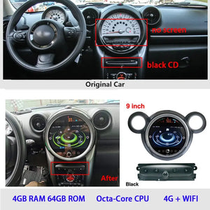 Carplay Android Auto Car Radio For BMW Mini Cooper R56 R60 2007-2014 Android 13.0 GPS Navigation Head Unit Video Player Tape Recorder Stereo Carputech