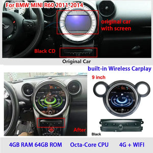 Carplay Android Auto Car Radio For BMW Mini Cooper R56 R60 2007-2014 Android 13.0 GPS Navigation Head Unit Video Player Tape Recorder Stereo Carputech