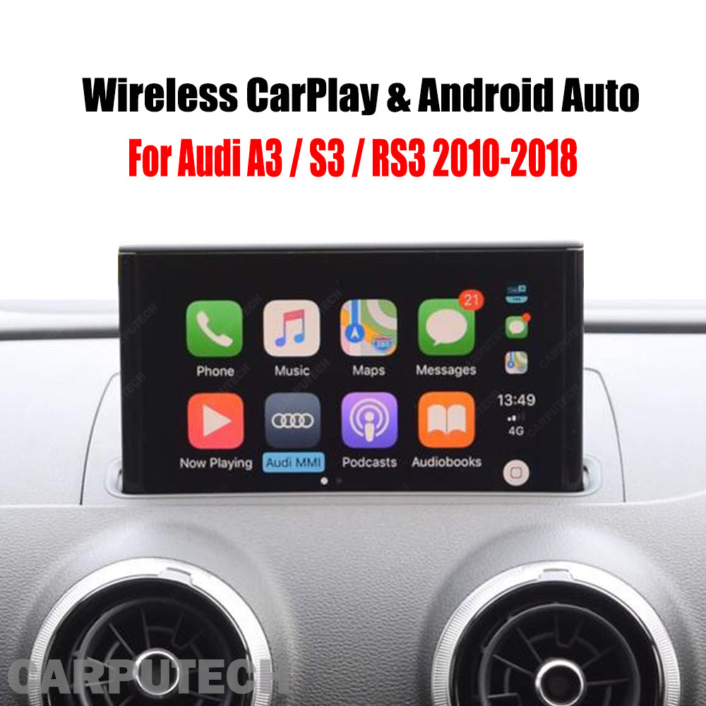 Drahtlose CarPlay Android Auto-Modulschnittstelle für Audi A3 / S3 / RS3 2010-2018, mit AirPlay Mirror Link Car Play-Funktionen