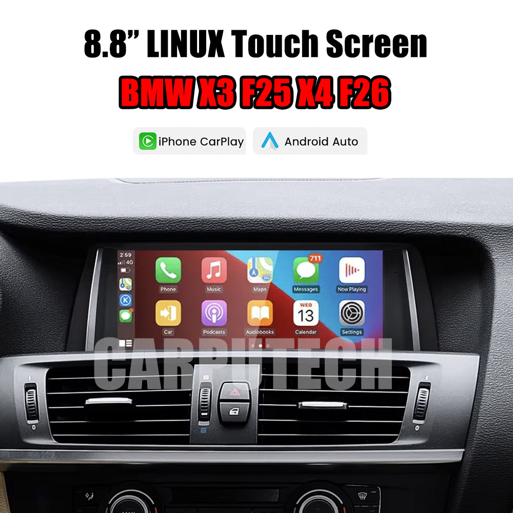 8.8-inch Linux System For BMW X3 F25 X4 F26 (2011-2017)| Wireless CarPlay & Android Auto