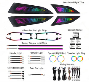 Dynamic Symphony Colorful Ambient Lighting for LEXUS NX 2022-2025 Interior LED Light Trim Upgrade Accessories Carputech