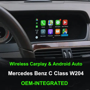 Wireless Carplay Android Auto for Mercedes Benz C Class W204 2007-2017 with Mirror Link AirPlay Car Play Functions Carputech
