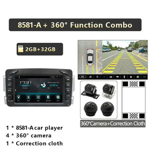 For Mercedes Benz G-Class CLK-Class W463 W203 W209 Viano Vito W639 Qualcomm Car Radio Android 360 ° Camera Player Carplay Carputech
