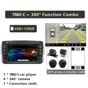 For Mercedes Benz G-Class CLK-Class W463 W203 W209 Viano Vito W639 Qualcomm Car Radio Android 360 ° Camera Player Carplay Carputech