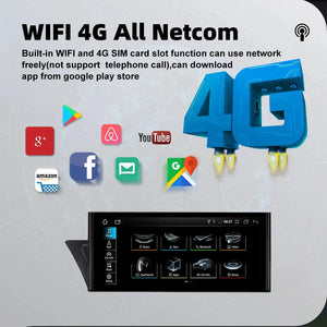 CarpuTech Android 14 CarPlay Screen Upgrade for Audi A4 / A5 (2009–2016) – 12.3inch 1920×720 IPS Display, GPS Navigation, DSP, Wireless CarPlay & Android Auto Carputech