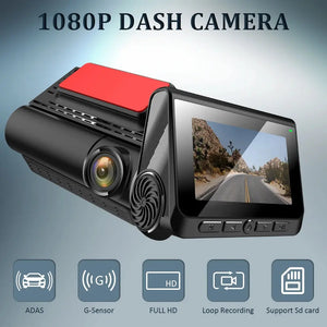 4K IPS HD Dual Recording Car 1080P Full HD DVR Night Vision 170 Degree Wide Angle Dash Camera USB Dash Cam G Sensor Android Video Recorder Dash Cam Carputech