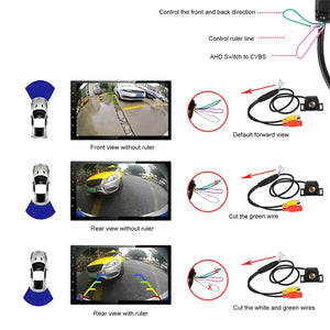 Car Backup Camera Rear Front Side View 1080P Clear Anti-Interference 170 Degree Wide Angle Adjustable Vehicle Small Reversing Camera Carputech