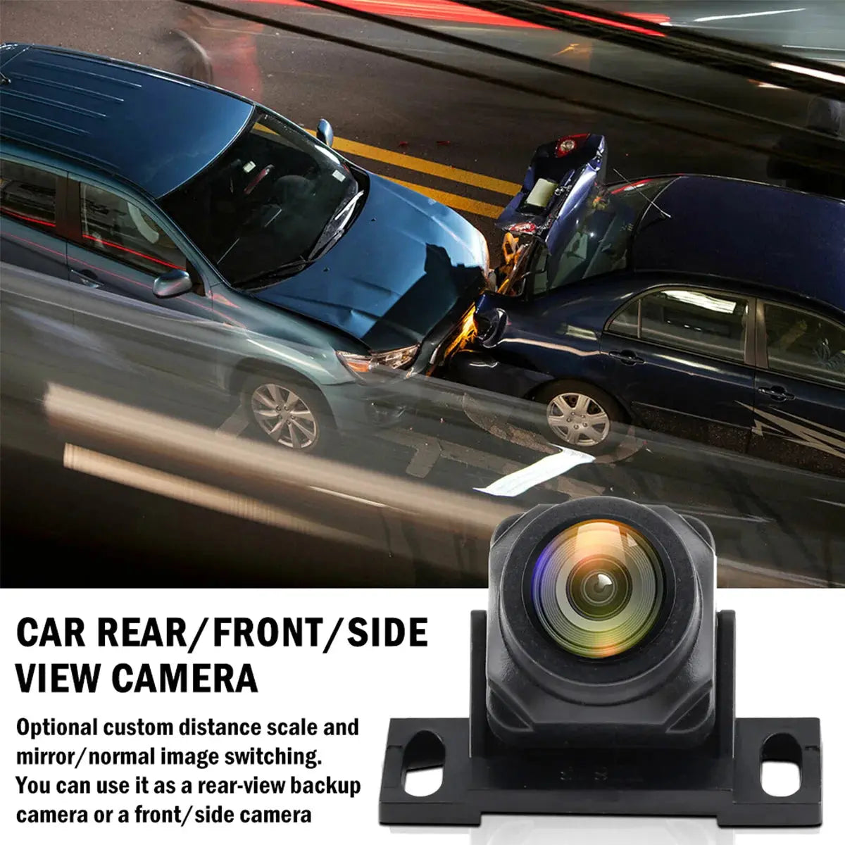 Car Backup Camera Rear Front Side View 1080P Clear Anti-Interference 170 Degree Wide Angle Adjustable Vehicle Small Reversing Camera Carputech