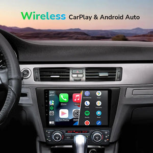 Carputech 2005-2012 BMW 3 Series E90 E91 E92 E93 Android 12 Wireless Apple CarPlay & Android Auto Car Radio with 6GB RAM 64GB ROM & 9 Inch QLED Touch Screen Carputech
