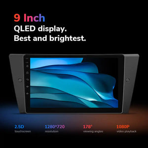 Carputech 2005-2012 BMW 3 Series E90 E91 E92 E93 Android 12 Wireless Apple CarPlay & Android Auto Car Radio with 6GB RAM 64GB ROM & 9 Inch QLED Touch Screen Carputech