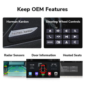 Carputech 2005-2012 BMW 3 Series E90 E91 E92 E93 Android 12 Wireless Apple CarPlay & Android Auto Car Radio with 6GB RAM 64GB ROM & 9 Inch QLED Touch Screen Carputech