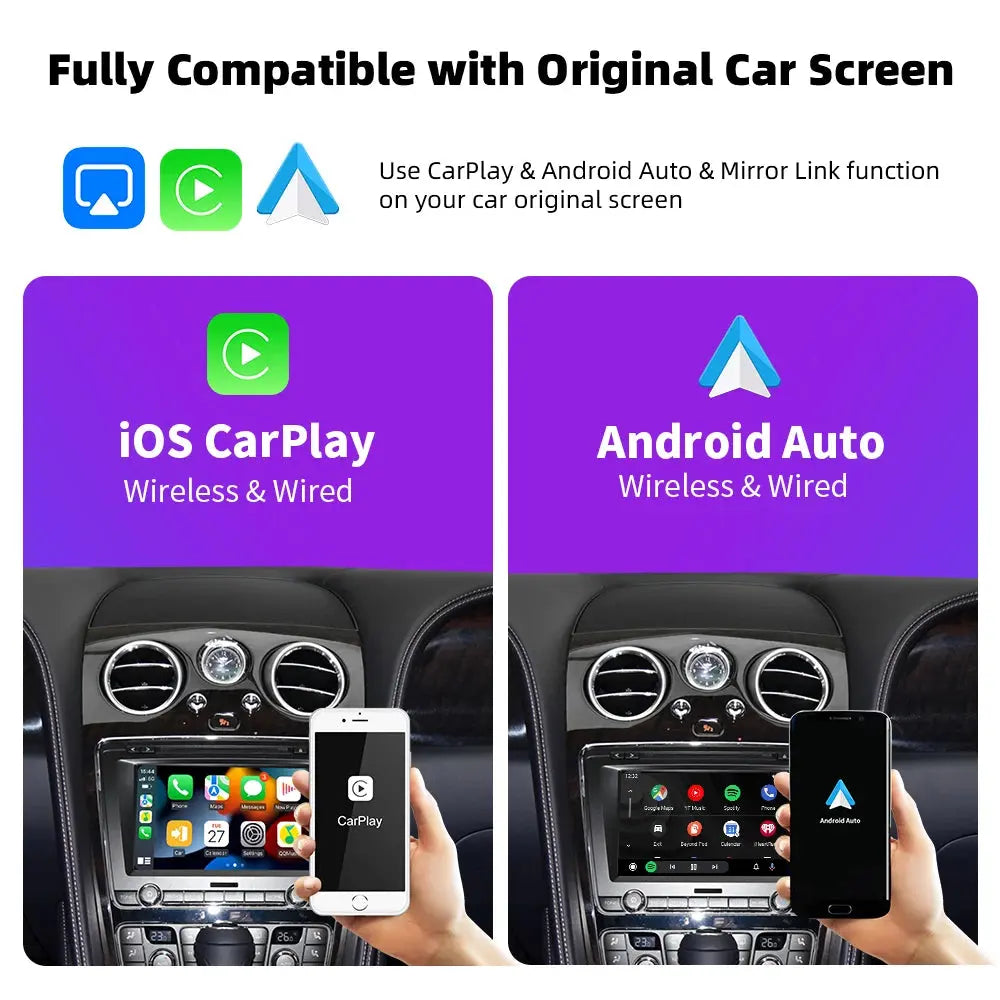 Carputech Wireless Apple CarPlay For Bentley Continental GT Flying Spur Mulsanne Android Auto Mirror link Retrofit Car AI Box Carputech