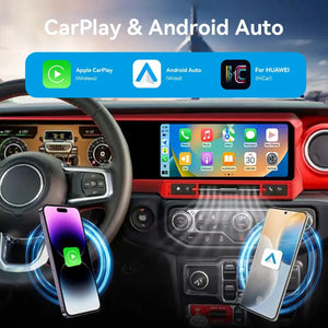 Jeep Wrangler 2018-2024 Digital Dashboard Cluster Dual Screen Car Radio Strip Screen CarPlay Android Auto Speed Meter Screen Carputech