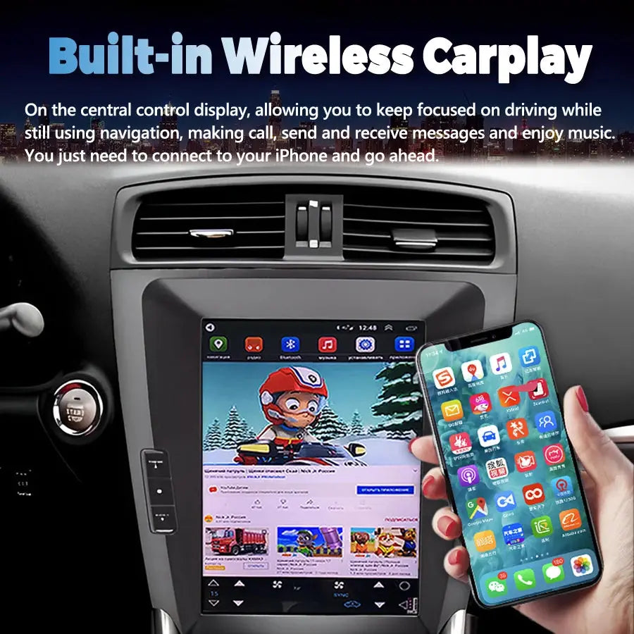 For Lexus IS250 IS300 IS350 2006-2012 Stereo GPS Carplay Android 11 Car Multimedia Video Player IPS Screen 8GB RAM 128GB ROM Carputech