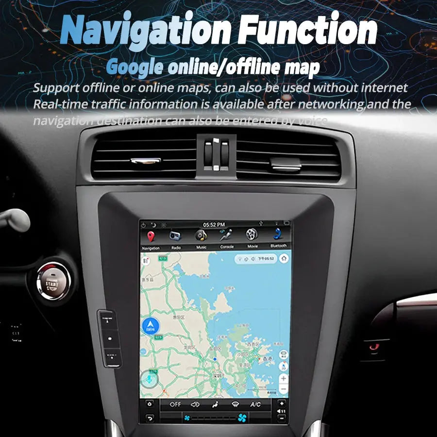 For Lexus IS250 IS300 IS350 2006-2012 Stereo GPS Carplay Android 11 Car Multimedia Video Player IPS Screen 8GB RAM 128GB ROM Carputech