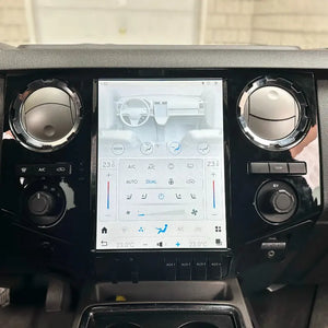 12.1" Qualcomm For Ford F250 F350 F450 F650 Heavy Duty Truck 2009-2016 Car Radio Stereo Carplay Upgrade Tesla Style Screen Android Auto GPS Navigation Multimedia Player Carputech