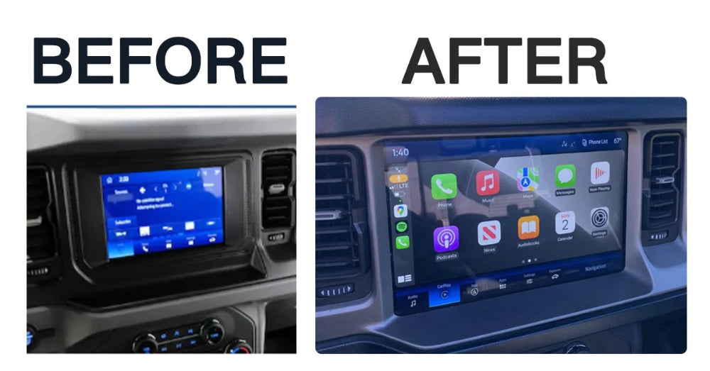 For Ford Bronco 2021–2024 Sync4 Upgrade 8'' to 12'' Screen OEM-Style Replacement Retains Factory System Android Infotainment Navigation System Car Multimedia Touch Screen Head Unit Car Radio