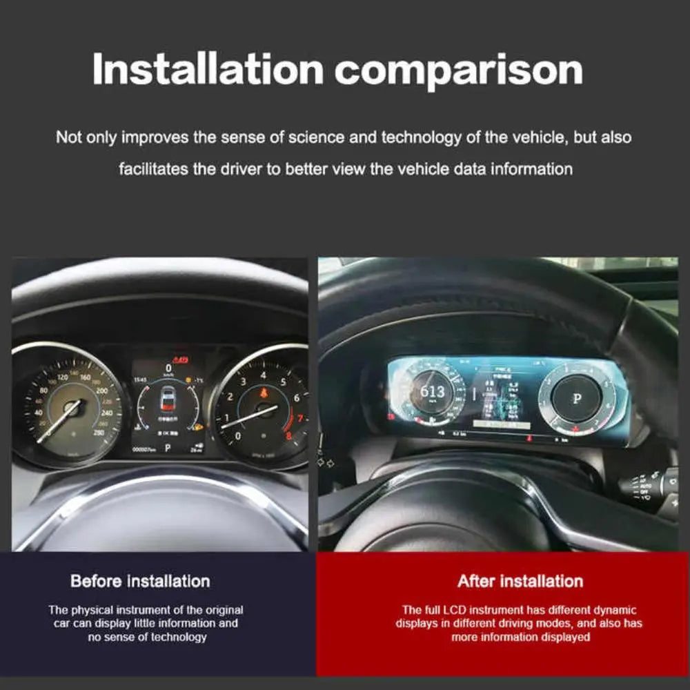 For Jaguar XFL 2016-2019 12.3" LCD Digital Dashboard Cluster Car Panel Speedometer Virtual Cockpit - Carputech