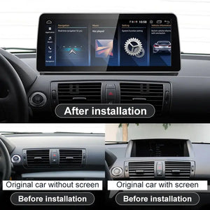 For BMW 1 Series E81 E82 E87 E88 Snapdragon665 12.3 inch Carplay AUTO Android 12 Car GPS Stereo Multimedia Head Unit Radio Bluetooth Carputech