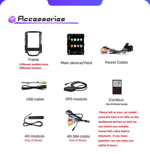 For Hyundai Santa Fe IX45 2014-2017 Car Android 12 Radio Player Multimedia Video GPS Navigation For Tesla Style Vertical Screen Carputech