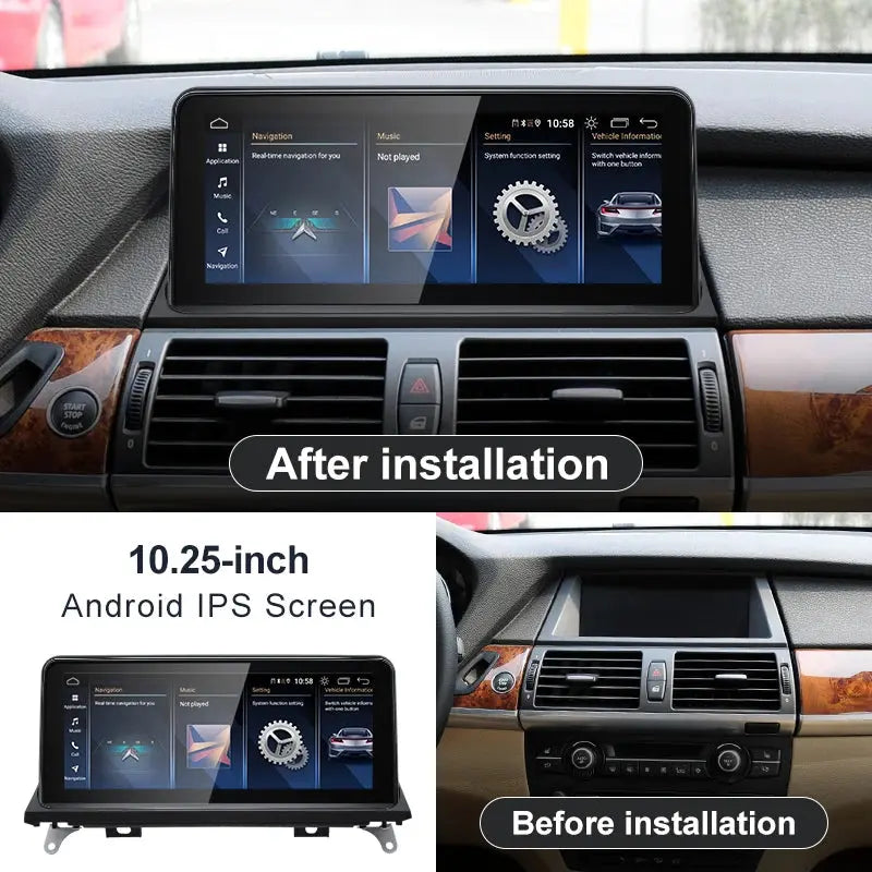 For BMW X5 E70 X6 E71 CCC CIC Snapdragon665 Wireless CarPlay AUTO Car Multimedia Players Head Unit Radio Bluetooth GPS Navi Carputech