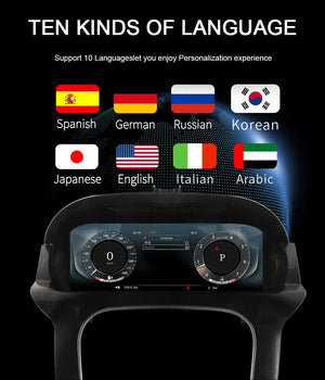 For Land Rover Evoque 2012-2018 12.3" LCD Digital Dashboard Cluster Car Panel Speedometer Virtual Cockpit Carputech