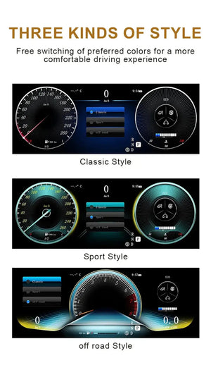 For Mercedes Benz E class W207 A207 NTG 4.0 NTG4.5 2010-2016 12.3" LCD Digital Dashboard Cluster Car Panel Speedometer Virtual Cockpit - Carputech