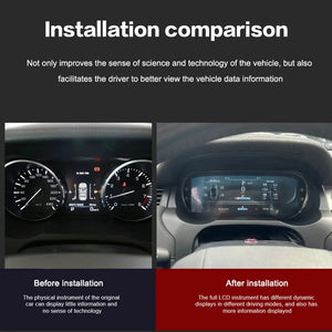 For Land Rover Evoque 2012-2018 12.3" LCD Digital Dashboard Cluster Car Panel Speedometer Virtual Cockpit Carputech