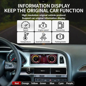 For Audi A6 A6L 2006-2012 CarPlay Snapdragon665 Android 13 Car Multimedia IPS Screen GPS Auto Radio Navigation Stereo DSP Netlifx Carputech