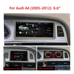 For Audi A6 A6L 2006-2012 CarPlay Snapdragon665 Android 13 Car Multimedia IPS Screen GPS Auto Radio Navigation Stereo DSP Netlifx Carputech