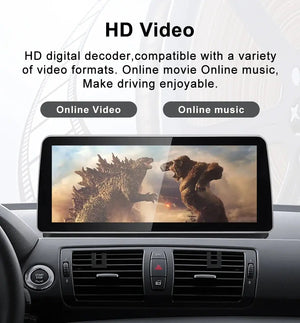 For BMW 1 Series E81 E82 E87 E88 Snapdragon665 12.3 inch Carplay AUTO Android 12 Car GPS Stereo Multimedia Head Unit Radio Bluetooth Carputech