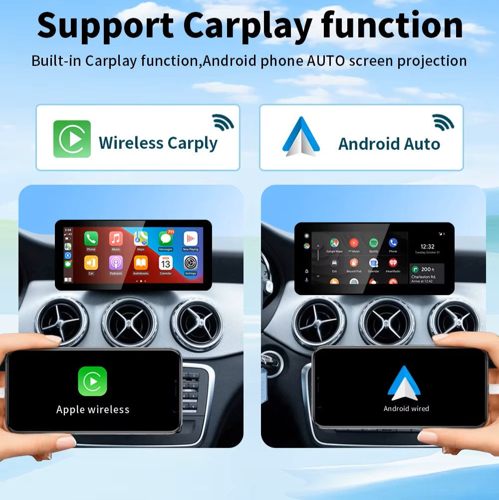 12.3 " Android14 Car Multimedia Player For Mercedes Benz A CLA GLA W176 C117 X156 WIFI SIM 8 Core 1920*720 Carplay GPS Navi Stereo Radio