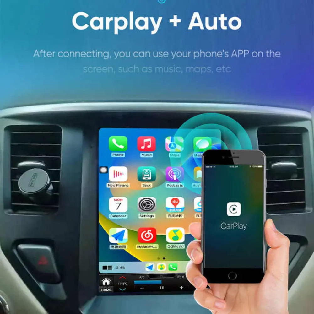 10.4" For Nissan Pathfinder 2012 - 2020 Car Radio Headunit Stereo Carplay Upgrade Tesla Style Screen Android Auto GPS Navigation Multimedia Player Carputech