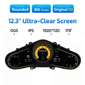 For Porsche Cayenne/ Panamera 2010-2017 LCD Digital Dashboard Cluster Car Panel Speedometer Virtual Cockpit Carputech
