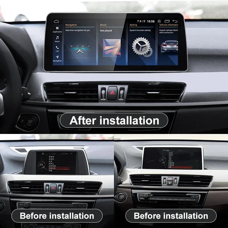 For BMW X1 F48 X2 2005-2022 Snapdragon665 12.3 inch Wireless Apple Carplay Auto Android 12 Car Multimedia Head Unit Radio Bluetooth NBT Carputech