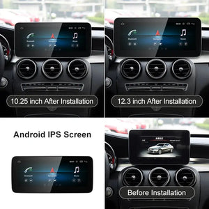 For Mercedes Benz C Class W205 S205 | Wireless CarPlay & Android Auto | 12.3 inch Touch Screen Snapdragon665 Android13 Car GPS Stereo Multimedia Car Radio headunit Carputech