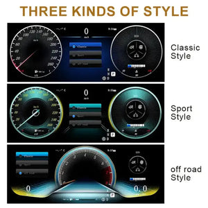 For Mercedes Benz C Class W205/ GLC Class W253 2015-2018 NTG 5.0 12.3" LCD Digital Dashboard Cluster Car Panel Speedometer Virtual Cockpit Carputech