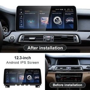 For BMW 7 Series F01 F02 Snapdragon665 12.3 inch Wireless CarPlay AUTO Android12 Car Stereo Multimedia Head Unit Radio Bluetooth Carputech