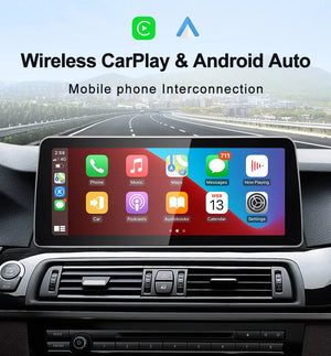 For BMW 5 Series F10 F11 Snpdragon665 12.3 inch DSP CarPlay AUTO Android 12 Car Stereo Multimedia Head Unit Radio Bluetooth CIC NBT Carputech