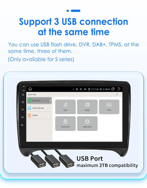 Audi TT 2006-2015 | Apple Carplay & Android Auto | Android 14 8Core 8+128G Car Radio Carputech