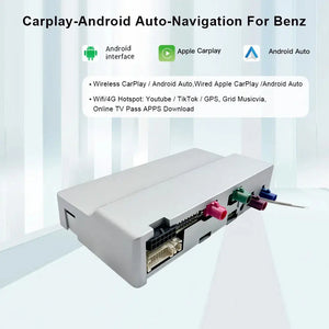 Carputech snapdragon665 CarPlay androidauto for Mercedes W213 12.3 inch screen ntg5.5 Android box smart module TikTok YouTube Carputech