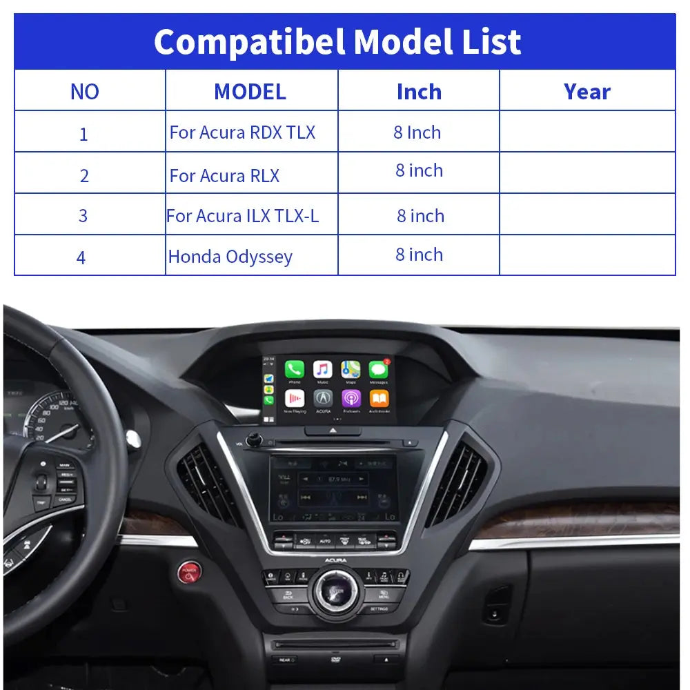 Wireless Apple CarPlay & Android Auto Upgrade for Acura MDX / RDX / TLX / ILX / RLX & Honda Odyssey (2014–2022) – Add CarPlay to Factory Screen Carputech