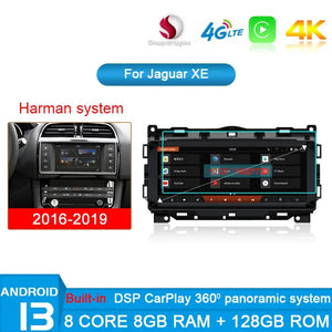 For Jaguar XE F Pace 2015- 2018 2019 Android 13 8G+128G Car Radio Player GPS Navigation Multimedia Stereo carplay DSP Carputech