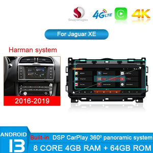 For Jaguar XE F Pace 2015- 2018 2019 Android 13 8G+128G Car Radio Player GPS Navigation Multimedia Stereo carplay DSP Carputech