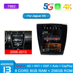 Jaguar XK XKR XKR-S 2006 - 2013 Android 13 Car Multimedia Player For Car Radio GPS Navigation Auto Audio DSP 12.1 Inch Tesla Style Screen Carputech